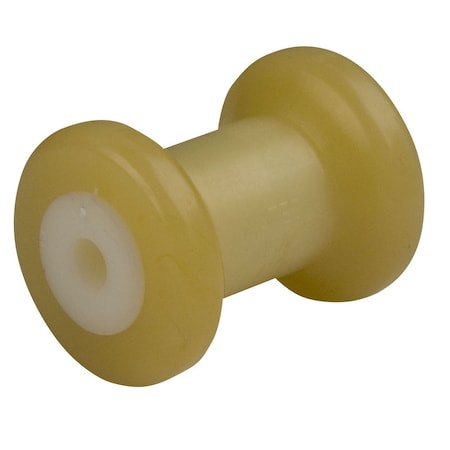 C.E. Smith Spool Roller 4 in. - 1/2 in. ID - TPR w/Bushing White Solid, UPC Label 29710